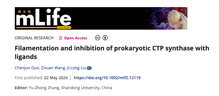 生命学院刘冀珑课题组解析细菌胞苷三磷酸合酶与配体的结构与抑制机制