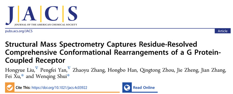iHuman研究所水雯箐组及合作团队发展用于GPCR结构转变及动态性研究的质谱技术